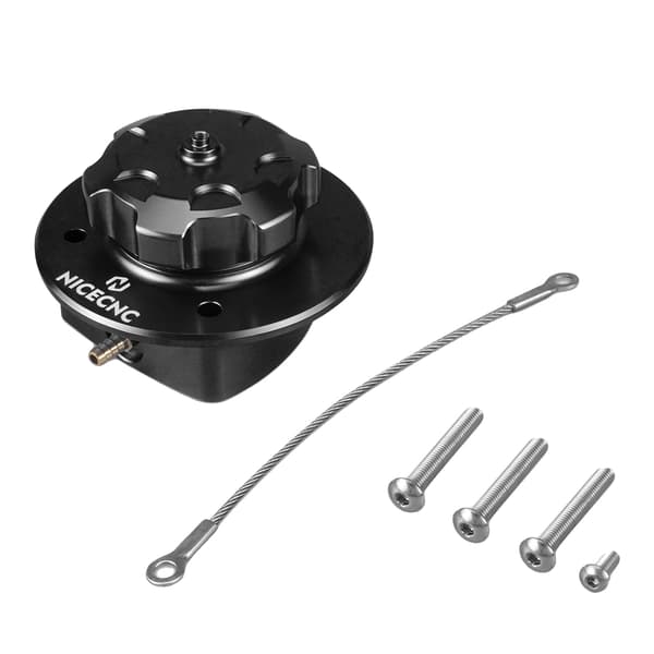 Bränsletanklock, Ergonomisk Design, CNC-bearbetad,Svart