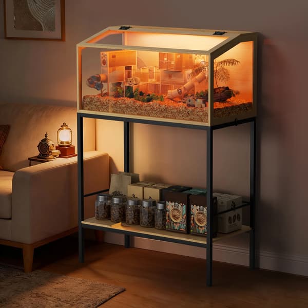 Hamsterbur, Rummelig Design, Bidestærk Konstruktion,GRÅ