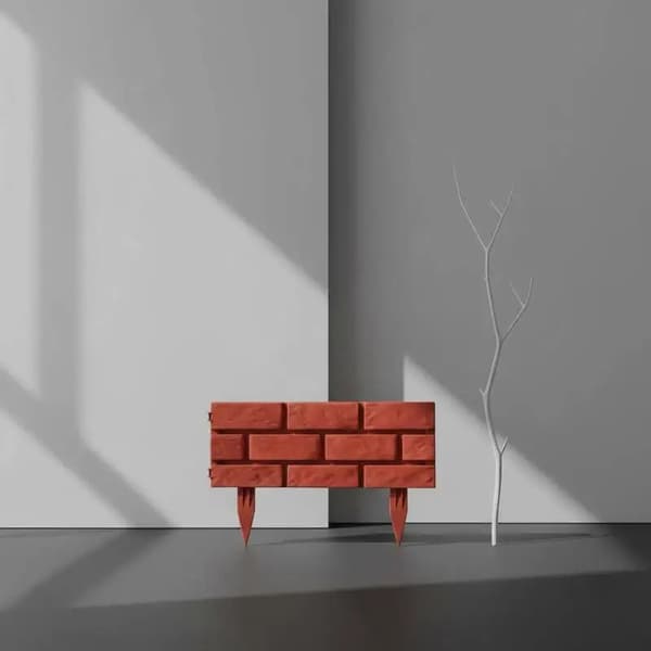 Plæneafgrænsningshegn, Sammenkoblingsdesign, Holdbar Polypropylen,Burgunder