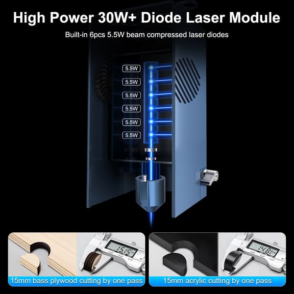 Laser Modul, Hög Effekt, Dubbel Fläkt Kylning,LT-K30, EU