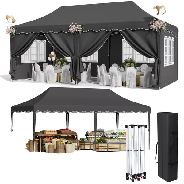 Gazebo, Vandtæt, UV-beskyttelse,Sort