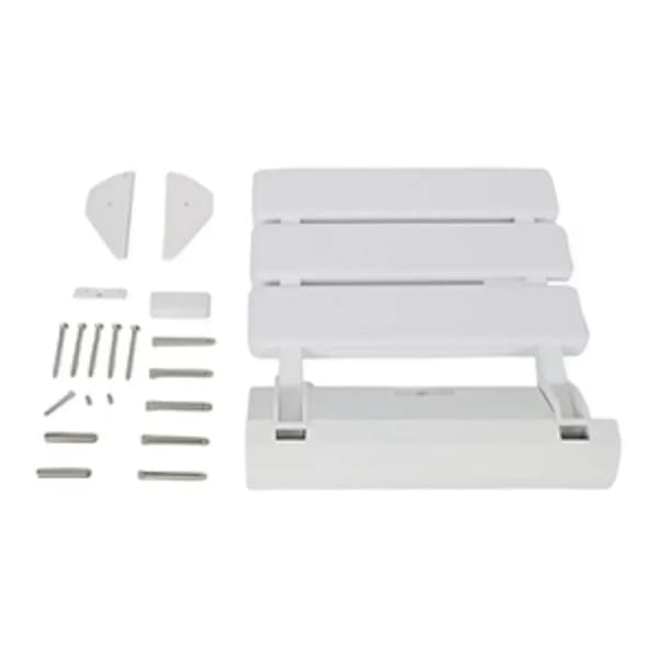 Fällbar Duschsits, Väggmonterad, Platsbesparande Design,VIT