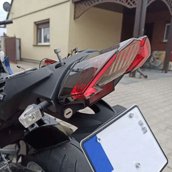Baglygter, LED, Integreret Blinklys,sort