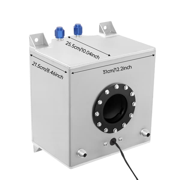 Brændstoftank, Aluminiumskonstruktion, 5 Gallon Kapacitet,GRÅ