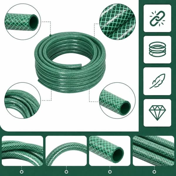 Puutarhaletku, 20M Kestävä PVC, Helppo Puhdistaa,Vert