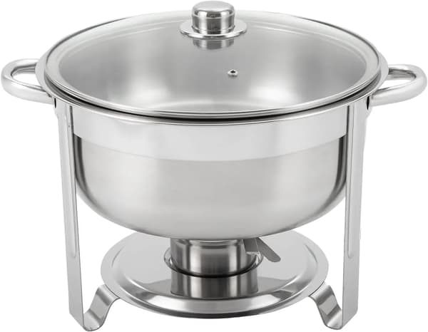 Madvarmer, Rustfrit Stål, Dobbelt Gryde Design,Sølv