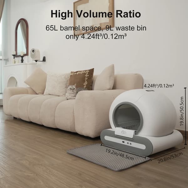 Kattebakke, Selv-rensende system, WiFi 2.4G forbindelse,sort