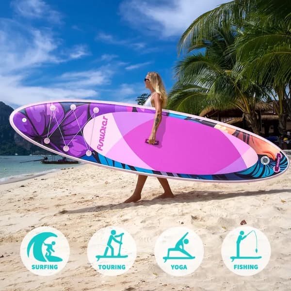 Oppustelig Paddle Board, Skridsikker Overflade, Integreret Kameramontering,SUPFW36A