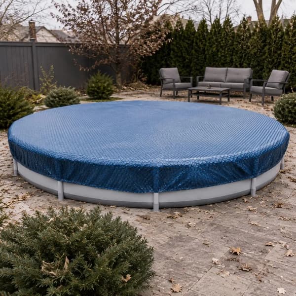 Flytande Poolöverdrag, Energisnålt, Hållbart Material,Svart