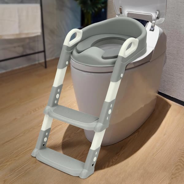 Pottränare, Justerbar Höjd, Vikbar Design, Grå