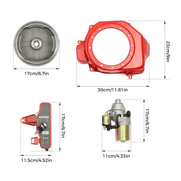 Starter Kit, Flywheel Motor, Nem Startløsning,Sølv