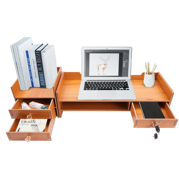 Monitorställ, Förvaringslådor, Modern Design,Trä