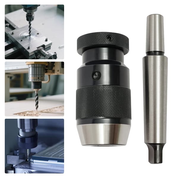 Borepatron, Selvspændende, Heavy Duty,sort