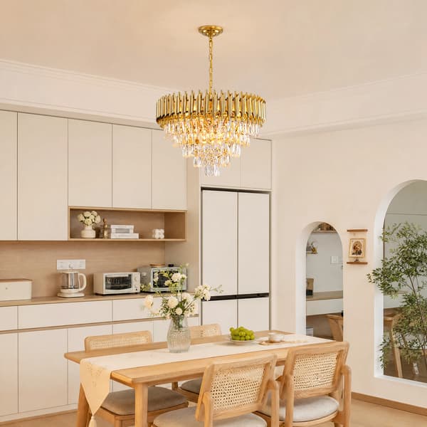 Kronleuchter, Moderne Stil, Justerbar Kæde, 300W, ændrebar, Guld