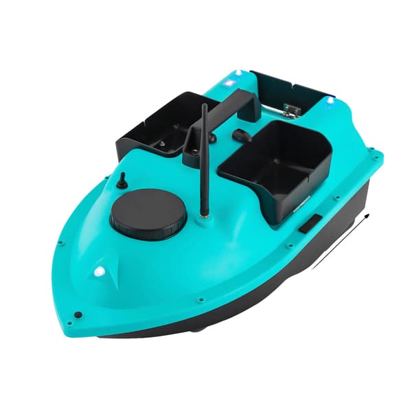 Fiskebåt, fjärrkontroll, dubbelt batteridriven,Blå