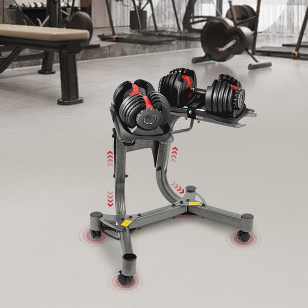 Dumbbell Rack, Robust Jernkonstruktion, Understøtter Justerbare Håndvægte,Sølvgrå