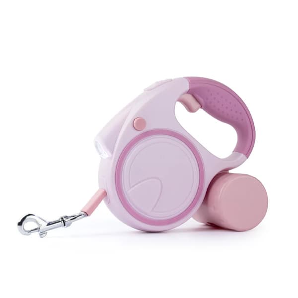 Hundesnor, LED-lys, automatisk tilbageholdelsesmekanisme,Pink