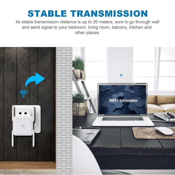 Trådløs Repeater, Dual-Band, 1200Mbps Hastighed,EU stik