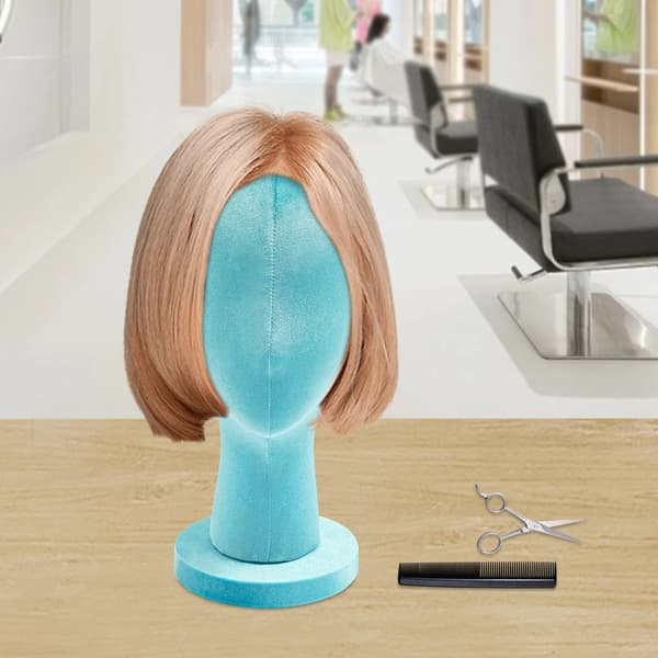 Mannequinhuvud, installationsfri design, lätt konstruktion,Blå