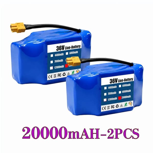 Litiumjonbatteripack, 20000mAh kapacitet, 36V spänning,36v 20000mAH-2PCS