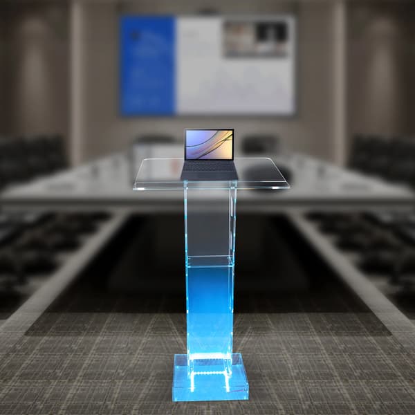 Presentationspodium, LED-ljus, Robust design, Klar