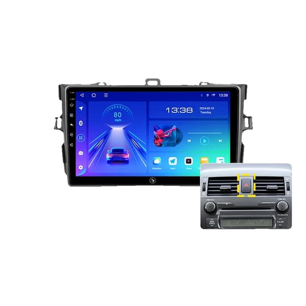 Bilstereo, Touchskærm, Multimedia Support, kompatibel med Toyota Corolla Auris E140 E150,A4 2G 64G Corolla