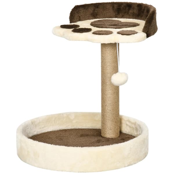 Kattklösträd, Dubbelplattformar, Hållbart Sisalmaterial,M, Burgund