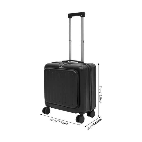 Kuffert, USB-forbindelse, Computerafdeling,sort, 18Inches 450mm