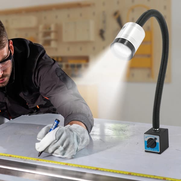 Arbejdslampe, 360° Justerbar, Magnetisk Base,sort