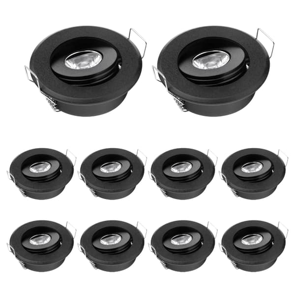 Spotlight, 3W LED, Justerbar Retning,3W 3000K, 10PCS Sort