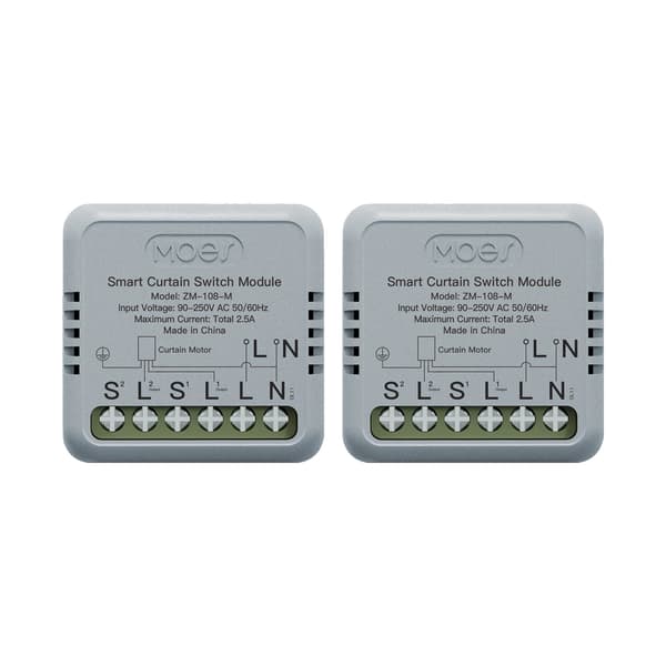 Smart Gardinswitch, Röststyrning, App-baserad Hantering,ZigBee 2 PCS