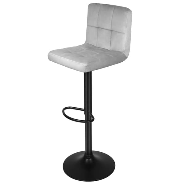 Barstol, Højdejusterbar, Moderne Design, 43x43x102cm,LYS GRÅ