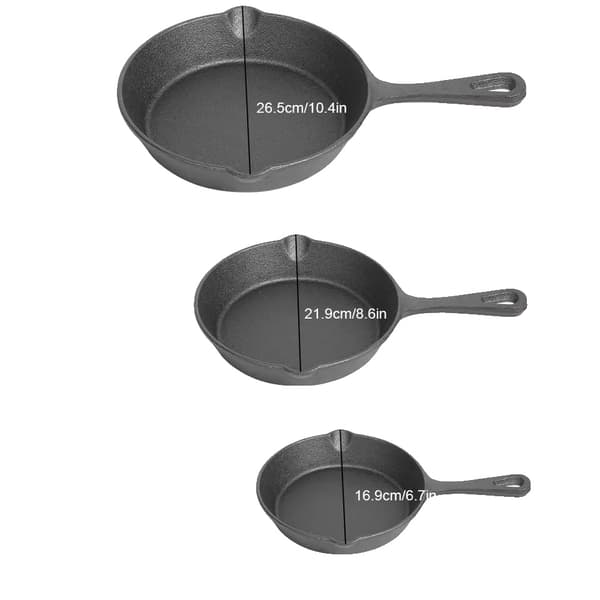 Gjutjärn Stekpanna Set, Förberedd, Induktionskompatibel,1 set