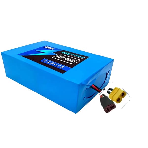 Litiumbatteripaket, 48V, 100000mAh kapacitet, T XT60