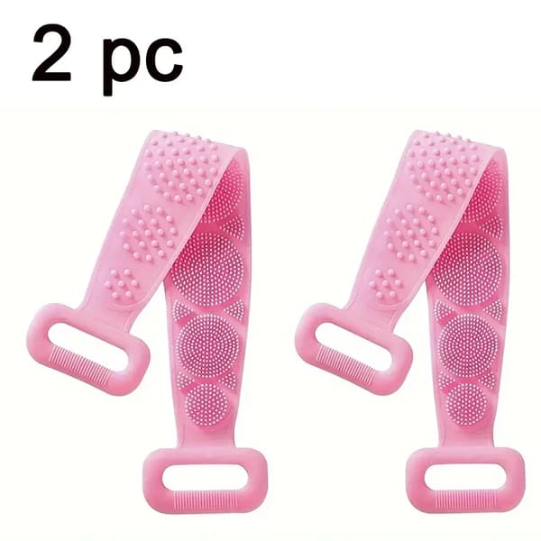 Kropsskrubbebørste, Bærbar Design, Effektiv Eksfoliering,Pink 2pcs, cuozao