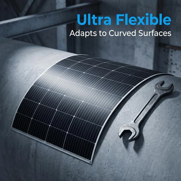 Solpanel, Flexibel Design, Hög Effektivitet,1PCS   100W
