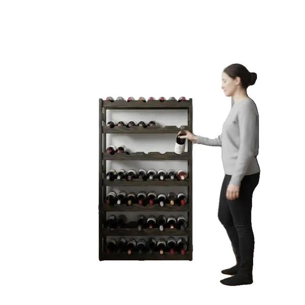 Vinkyl, fristående design, rymmer 30 flaskor,svart