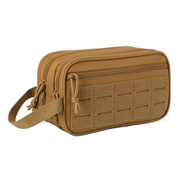 Taktisk Toilettaske, Kompakt Design, Holdbart Materiale,Khaki
