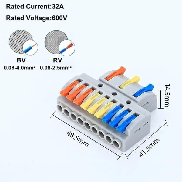 Terminalblockanslutning, Hög prestanda, Hållbart material,5st, KV-439