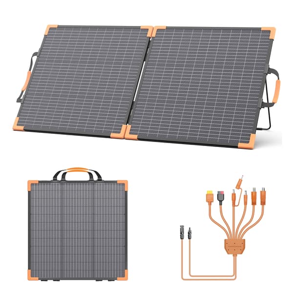 Solpanel, Fällbar Design, Hög Effektivitet,100W solpanel