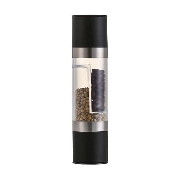 Salt- og Peberkværn, Justerbar Keramisk Maling, Kompakt Design,sort