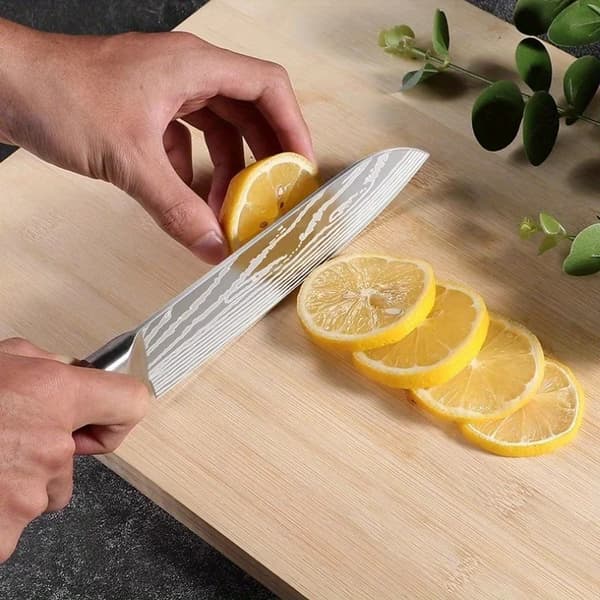 Knivset, Högkvalitativt Kolstål, Ergonomisk Design,6PCS