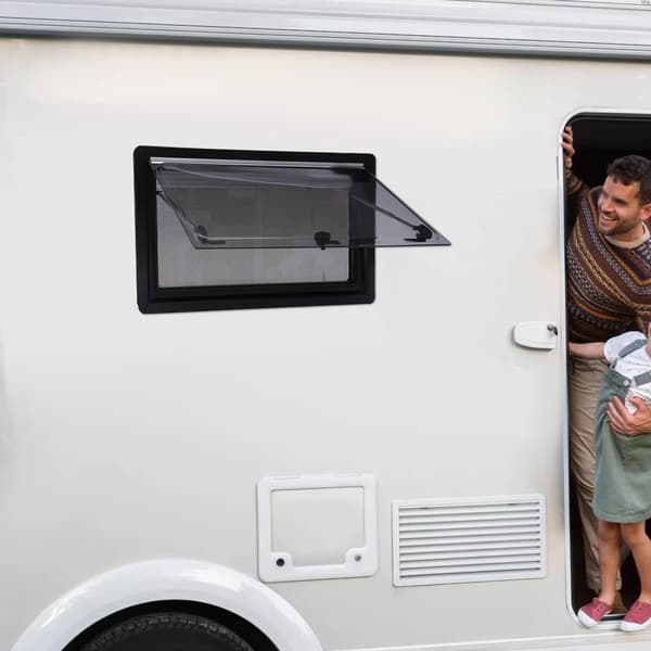 RV Ventilationsvindue, Holdbare Materialer, Nem Installation,sort