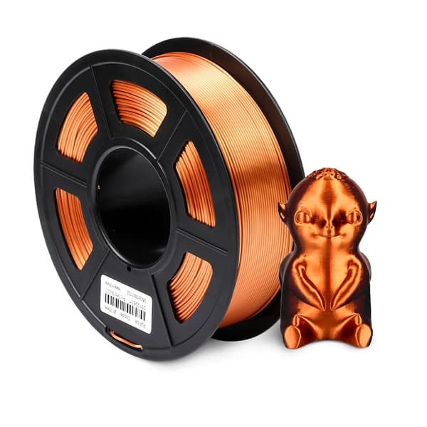 3D-printer filament, silke og PLA-blanding, glat tekstur,Silke-Rød Kobber