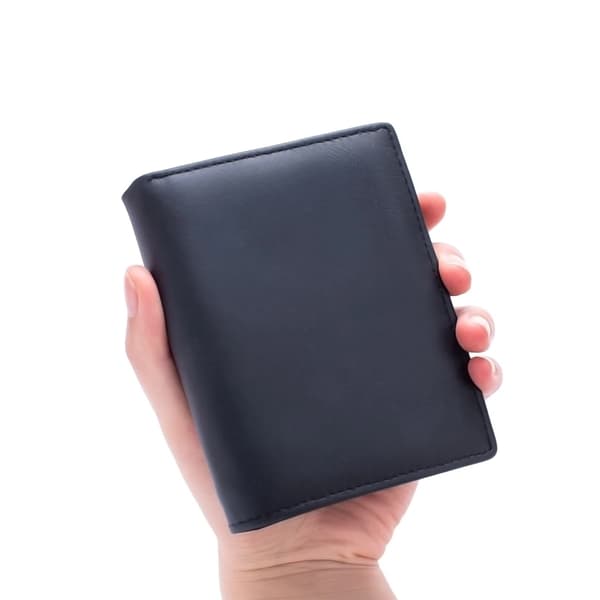 Lompakko, Aitoa Nahkaa, RFID-suojaus,Kahvi