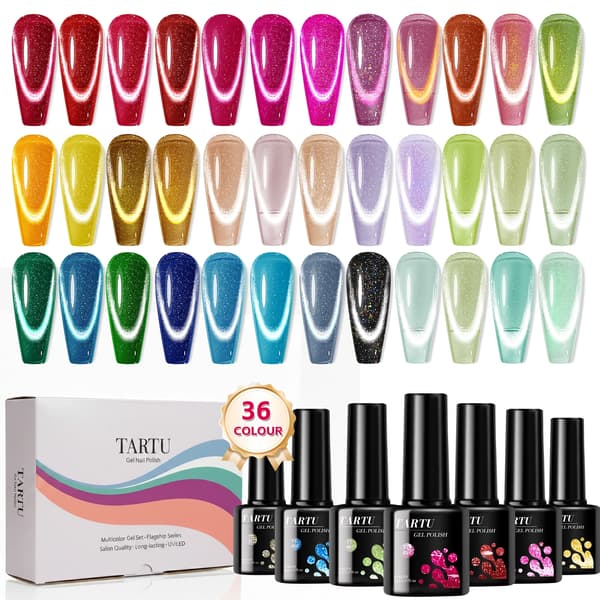 Gel Nagellack Set, 36 Färger, Semi-Permanent Formel,TT36001