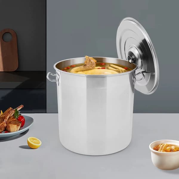 Kedel, Stor Kapacitet, Holdbart Rustfrit Stål Design,Lys Grå