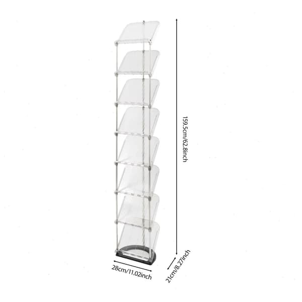 Sko Rack, 8-Lags Design, Pladsbesparende Organizer,Klar Grå