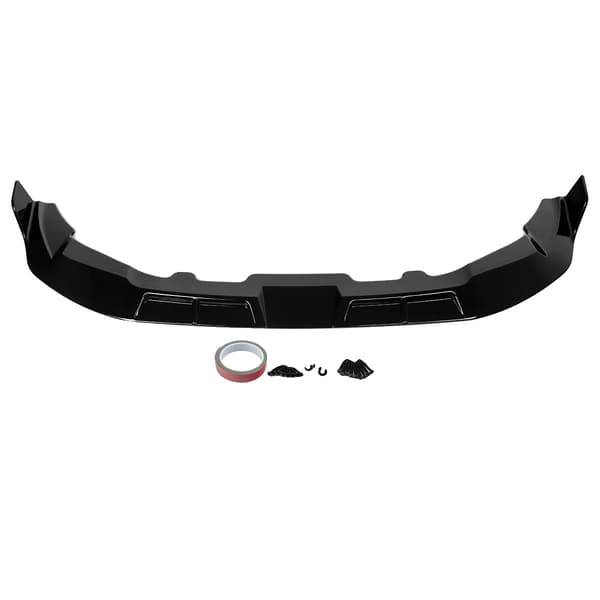 Front Bumper Splitter, Nem Installation, Holdbar Konstruktion,Glansende Sort