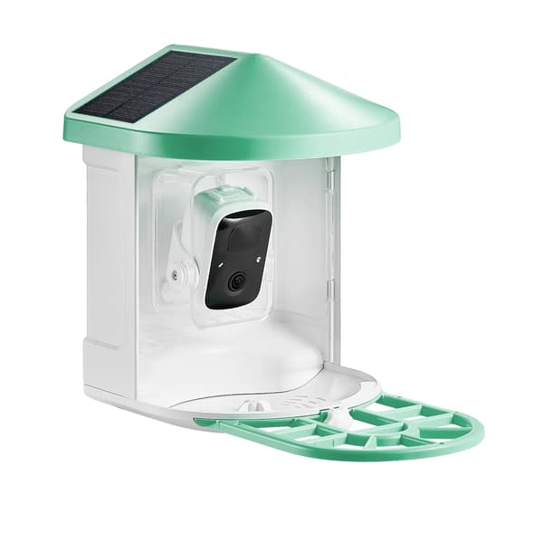 Smart Fuglefoder, 2K HD Kamera, AI Fugleidentifikation,Grøn